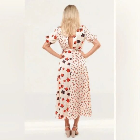 Self Portrait Leaves Motif Cocktail Dress. Size 0. - Picture 4 of 8